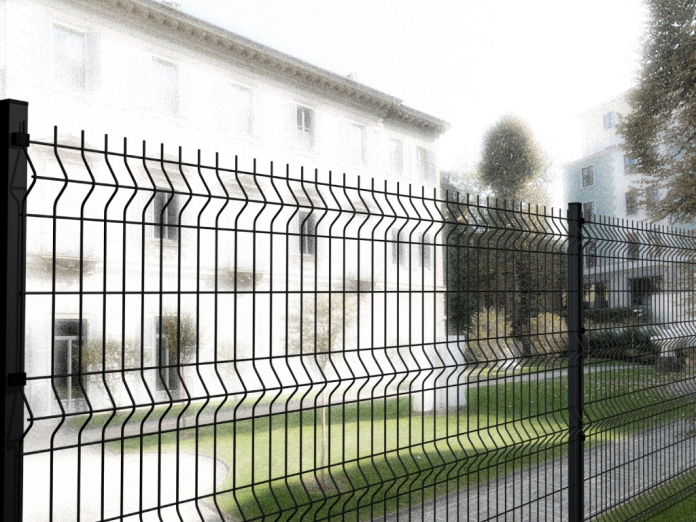 Pannello recinzione modulare cancellata rete metallica for Pannelli recinzione leroy merlin