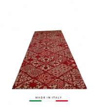 Tappeto Passatoia Sottolavello per Cucina Casa Ristorante Colore Rosso a Fantasia H 0,50 X 2,15 M