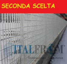 SECONDA SCELTA - Pannello Recinzione Modulare in Grigliato Zincato a Caldo Classic- Maglia:mm69X132 - Misura:mm1992x1720 h