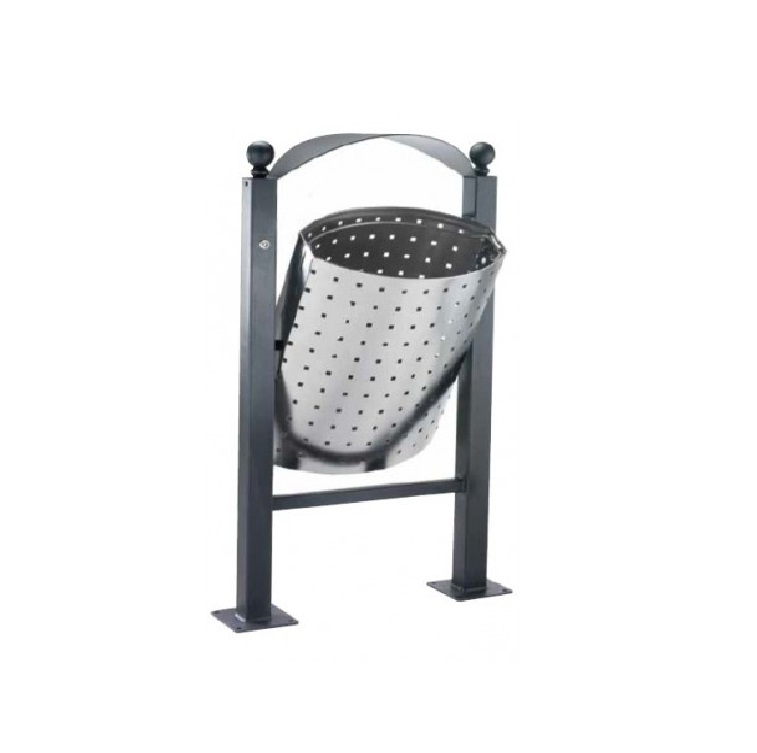 Cestino Pedale In Acciaio Inox 60L, 40x60x30 Cm, Con Secchio Interno Estraibile, Per Uffici E Hotel
