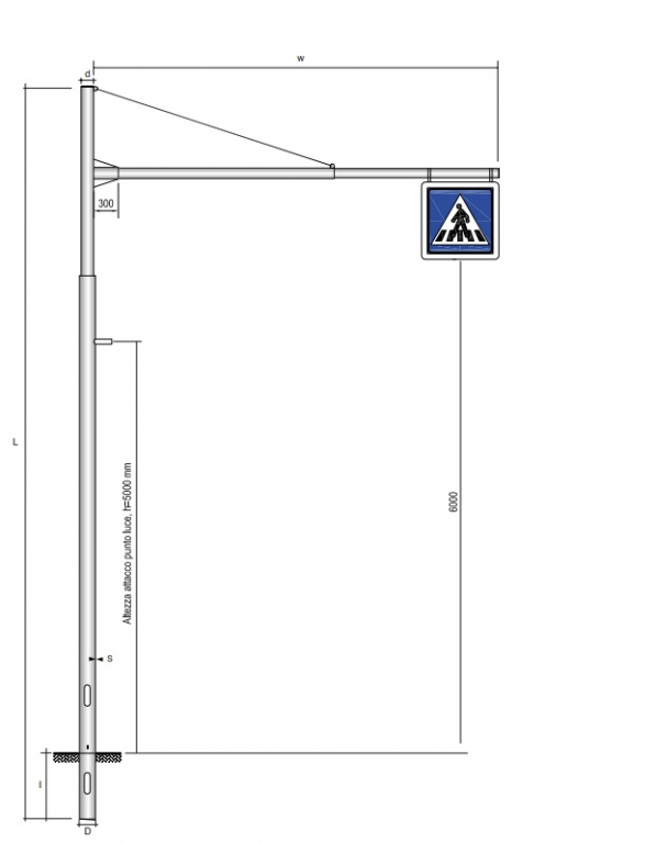 Palo Liscio Per Specchio E Segnaletica - Diametro 4.8cm Con Scanalatura - Foto 11