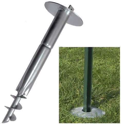 Arredamento vidaXL Base Porta Ombrellone e Canne Pesca Tubo in Acciaio