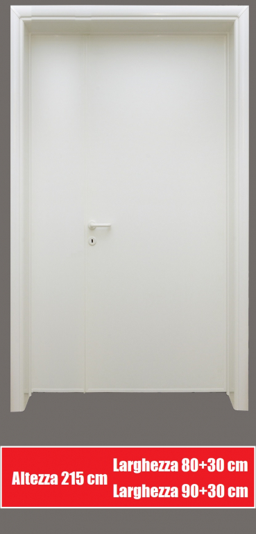 Porta A Due Battenti.Porta Interna A Battente 2 Ante Asimmetriche In Laminato Plastico H215xl80 30 90 30 Cm Italfrom