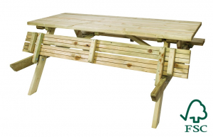 Panca da picnic in legno tavolo da picnic trattato a pressione