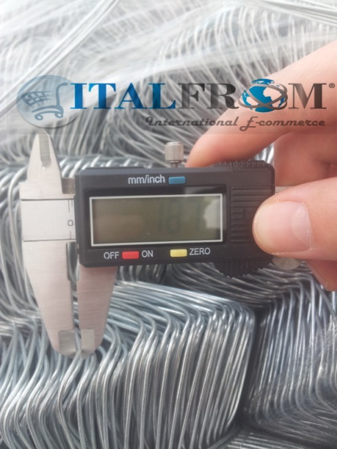 ITALFROM Rotolo Rete Metallica Zincata - 5mt, Maglia 19x19 Mm, Filo 1,4 Mm, Altezza 50 Cm