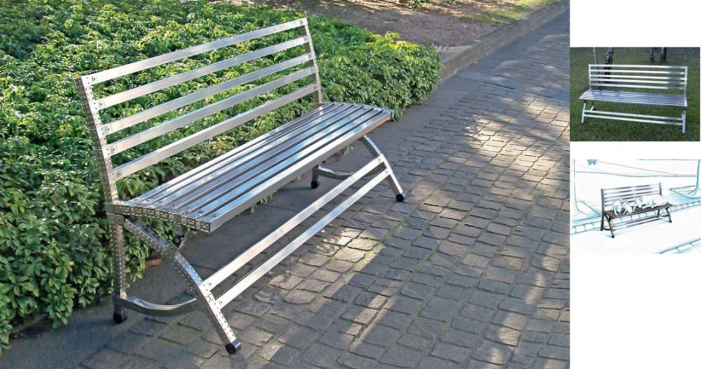 Panchina Da Giardino Relaxdays In Acciaio – Colore Antracite – Portata 230 Kg