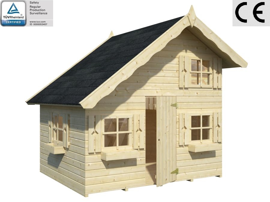 CASETTA DA GIARDINO PER BAMBINI IN LEGNO D' ABETE NORDICO ...