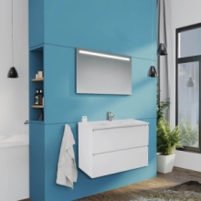 Mobile Bagno Sospeso Colore Bianco lucido 80x46x54 H