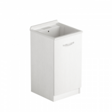 Laundry Lavatoio con Anta 47x50x86 Colore Bianco Frassinato