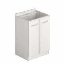 Laundry lavatoio 2 ante 61x50x86 Colore Bianco frassinato