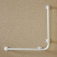 Corrimano Angolare Di Sicurezza 78 x 78 cm Per Disabili Colore Bianco