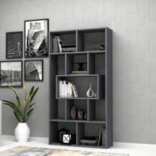 Libreria Face grigio cemento 90x30x170H cm.