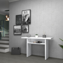 Tavolo consolle ripiegabile Ikebana bianco larice 120x35