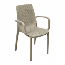 Poltroncina Nirvana polipropilene beige effetto rattan