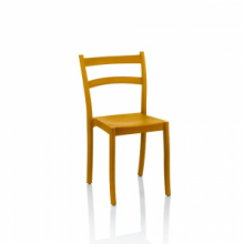 Sedia Samara polipropilene giallo senape schienale 2 fasce orizzontali