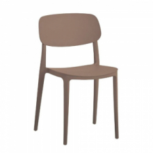 Sedia Larissa in polipropilene colore tortora