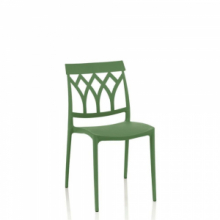 Sedia Salim polipropilene agave schienale disegno geometrico