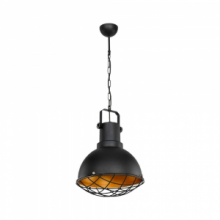 Lampada a sospensione Tonya  stile industriale nero