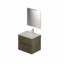 Mobile bagno con Lavabo e specchio da 60 Colore argilla