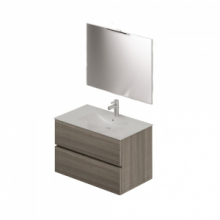 Mobile bagno con Lavabo e Specchio da 80 Colore Olmo