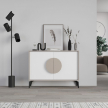 Madia Gora 110 cm struttura colore light mocha e ante colore bianco