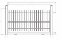 Cancello Scorrevole Standard Zincato - con Serratura Manuale - Linea Florida