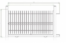 Cancello Scorrevole Standard Zincato - con Serratura Manuale - Linea Nevada