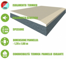 5 Pannelli Accoppiati in Cartongesso e EPS additivato con Grafite per Isolamento Termico/Acustico - 120x100xH5,25 cm