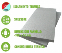 5 Pannelli in EPS con Grafite "Polistirene Espanso Sinterizzato" per Isolamento Termico -100x50x3 cm