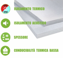 5 Pannelli in EPS "Polistirene Espanso Sinterizzato" per Isolamento Termico/Acustico -100x50x4 cm