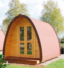 Casetta Camping Pod in Legno d' Abete Nordico(44mm) - cm 300x600cm - Pavimento incluso - ITALFROM321