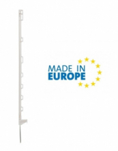 Picchetto di Messa a Terra Mobile in Plastica Basic Bianco ITALFROM H 105 cm per Recinzioni Elettriche Confezione 10 Pz.