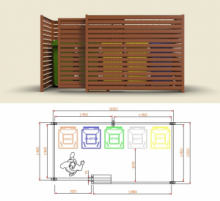 Box "Linear" Zincato per Aree Tecniche e Ecologiche Varie Misure H160 cm