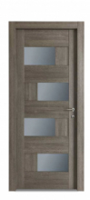 PORTA A BATTENTE IN LEGNO LINEA MODERNA MODELLO ERMES 2 GLASS