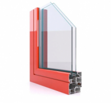Porta Finestra Alluminio Taglio Termico  - 2 Ante H2200xL1300 mm - Profilo ITALFROM®
