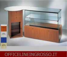 BANCO VENDITA ANTINE SCORREVOLI IN VETRO TEMPERATO  DIMENSIONI:(200x55x h91 cm)  SERIE GLASS PRODUZIONE ITALIANA