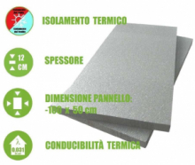 Pannello in EPS con Grafite Certificato CAM "Polistirene Espanso Sinterizzato" per Isolamento Termico -100x50x12cm