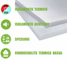 25 Pannelli in EPS "Polistirene Espanso Sinterizzato" per Isolamento Termico/Acustico -100x50x2 cm