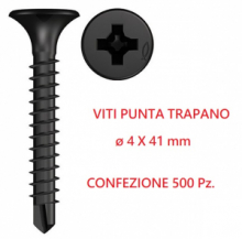 Viti Punta Trapano Per Lastra GYPSOTECH® EXTERNA LIGHT - Accessori per Cartongesso - (Ø 4 X 41mm) - CONF. 500 PZ