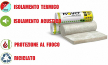 Pannello Arrotolato in Lana di Vetro (95 mm) per Isolamento Termico / Acustico -9 mq - 2 Rotoli da 0,6x7,5 m - Italfrom