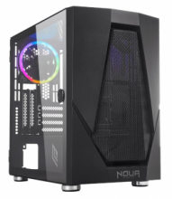 Case NOUA Fobia L5 Micro-Tower Black con Pannello Laterale in Vetro Temperato