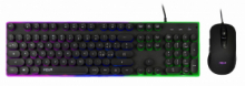 Kit Gaming NOUA VENUS Combo Tastiera con Retroilluminazione RGB + Mouse 2400Dpi Regolabili