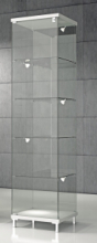 Vetrina In Cristallo Temperati con Faretti LED laterali 45 x 45 x190 cm Q/45