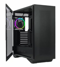 Case Atx NOUA Iron V6 Black con frontale in Mesh e pannello laterale in vetro temperato.