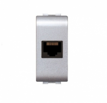 12 Pz- PRESA TELEFONO RJ11 PLUG6/4A GRIGIO