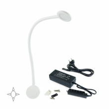 Applique LED Rotondo, Braccio Flessibile, Sensore Touch, 2 USB, Luce Bianca Naturale