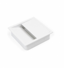 Passacavi Da Tavolo Quadrato 85 x 85 mm Da Incasso In Plastica Bianco
