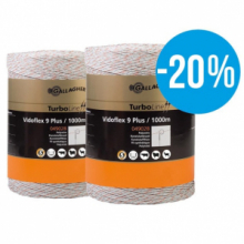 2Pz- Filo Vidoflex Turboline Plus 9 Gallagher Per Bestiame, Pecore e Gatti 2X1000m Colore Terra