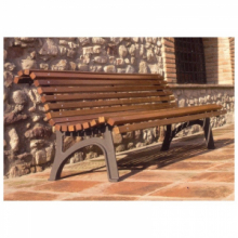 Panchina in legno con sostegni in ghisa 180 x 80 x H 76 cm