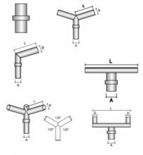 ACCESSORI PER PALO PER ILLUMINAZIONE CONICO IN VETRORESINA VARIE MISURE